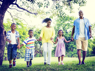 African Family Happiness Holiday Vacation Activity Concept