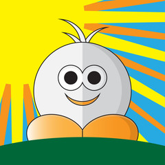 funny figure with orange shoes