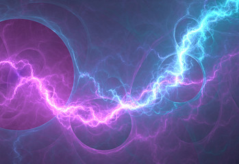 Electric lightning - abstract electrical background