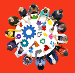 Connection Corporate Teamwork Gear Technology Concept