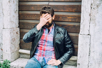 Obraz premium man - hipster - lifestyle