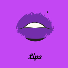 Lips_Print_of_lips_Vector_illustration
