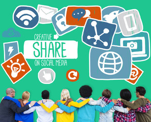 Creative Share Social Media Social Network Internet Online Conce