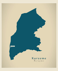 Modern Map - Kurzeme ,