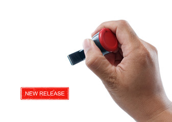 hand hold special offer rubber stamp