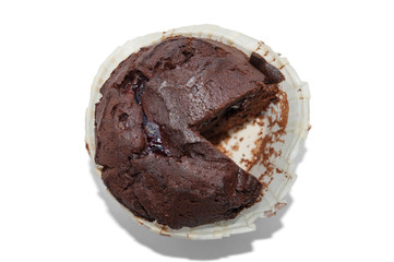 cut cupcake top view