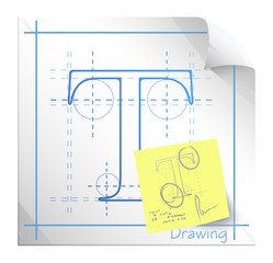 Technical Drawing Fonts with Revision Note - Illustration