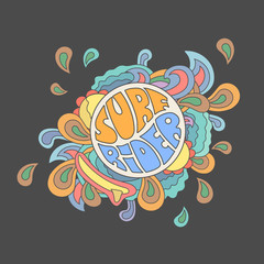 Surf rider  typography, t-shirt graphics, 