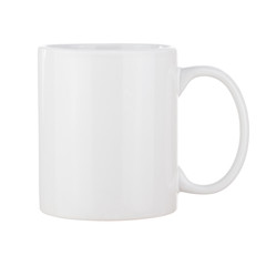 White ceramic cup for coffee.