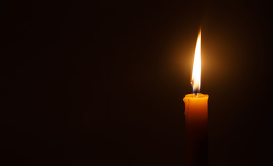 Candle light in darkness  as light for life © banprik