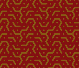 Honeycomb pattern in red