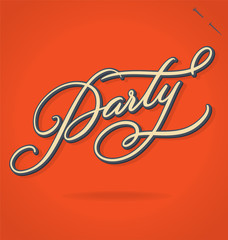 PARTY hand lettering (vector)