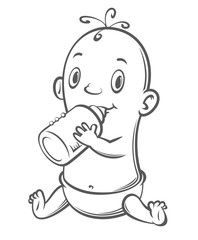 baby with bottle