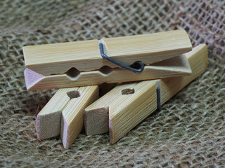 Wooden clothes pin