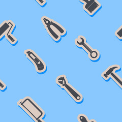 Seamless background with  tools related for your design