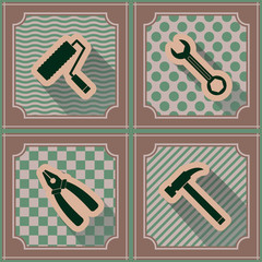 Seamless background with  tools related for your design