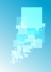 Vector : Abstract blue squares background