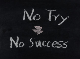 no try no success on blackboard