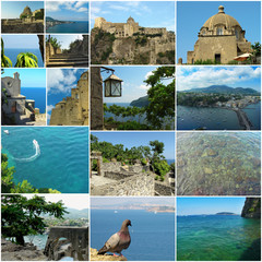 collage of aragon castle and his view