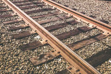 Railroad Track Closeup