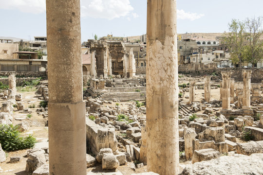 Ruinen in Baalbek, Bekaa-Ebene, Libanon