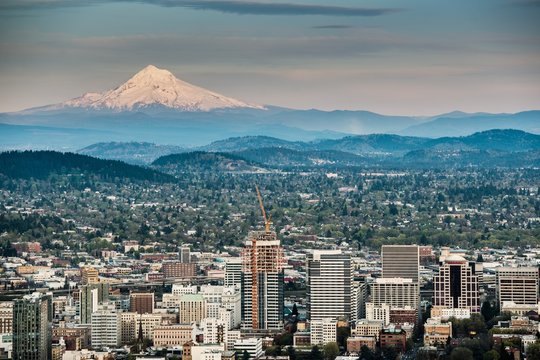 Portland And Mount Hood