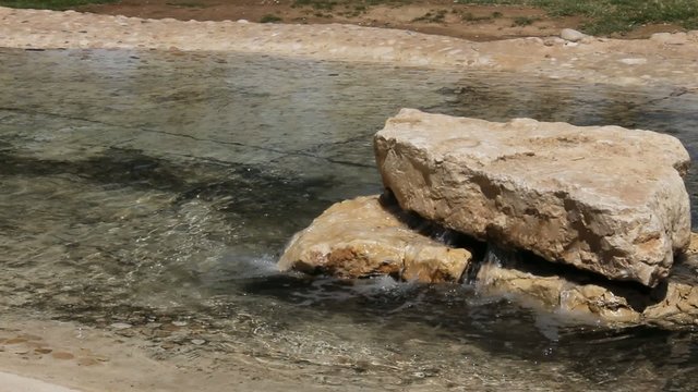 Artesian artificially beautiful  water source, Negev desert