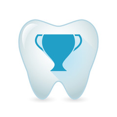 Tooth icon with an award cup
