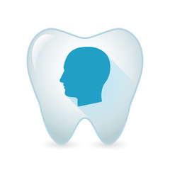 Tooth icon with a male head