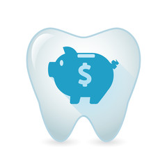 Tooth icon with a piggy bank