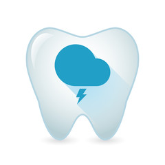 Tooth icon with a stormy cloud
