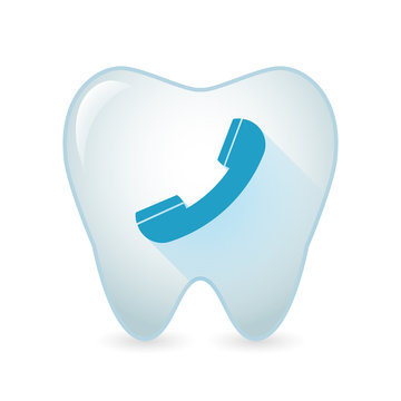 Tooth icon with a phone