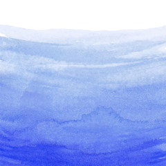 Hand painted watercolor sea.
