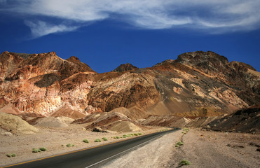 Empty Road Through Mountain Range
