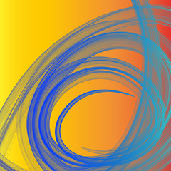 Cold light and dark blue smoked fiber spiral 