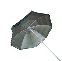 Blue striped beach umbrella