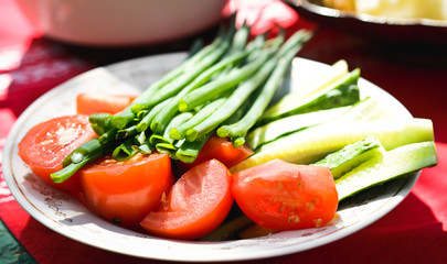 vegetables on a plate