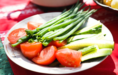 vegetables on a plate