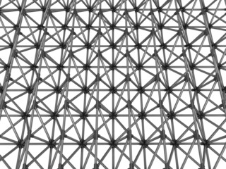 Tubular supporting structure isolated on white