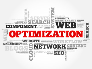 OPTIMIZATION word cloud, business concept