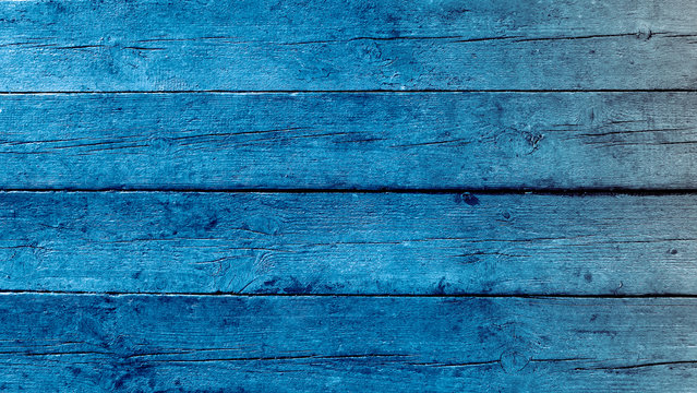Old blue wooden board