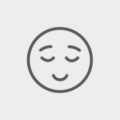 Fototapeta premium Smiling while sleeping thin line icon