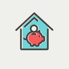 Saving thin line icon