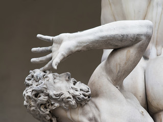 rape of sabine women statue detail