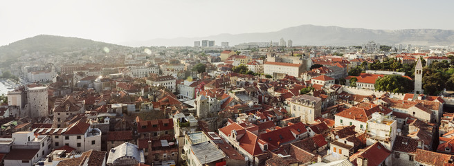 Obraz premium Panorámica tejados de Split (Croacia)