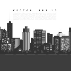 Naklejka premium Vector modern city.