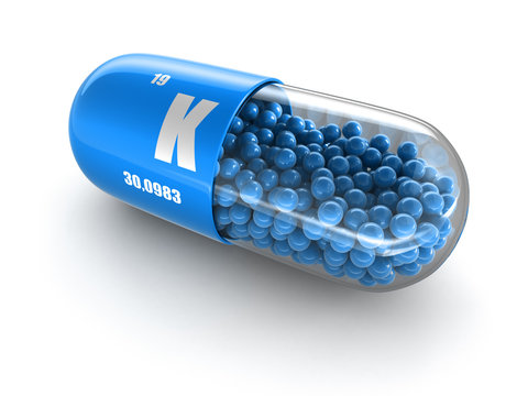 Vitamin Capsule K (clipping Path Included). 