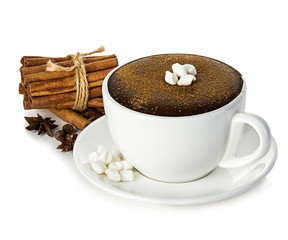 Hot chocolate isolated