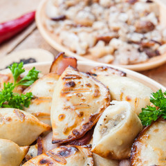 Dumplings with mushroom stuffing