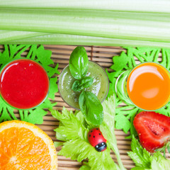 Colorful smoothies
